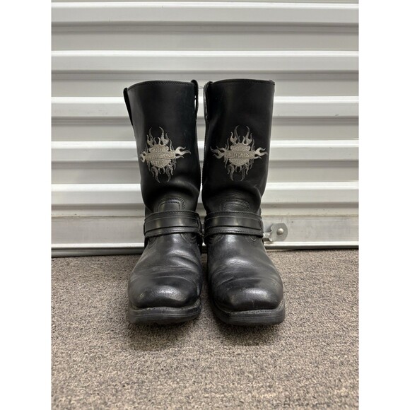 Harley Davidson Boots Mens 9 Black Motorcycle Boot - Picture 2 of 6